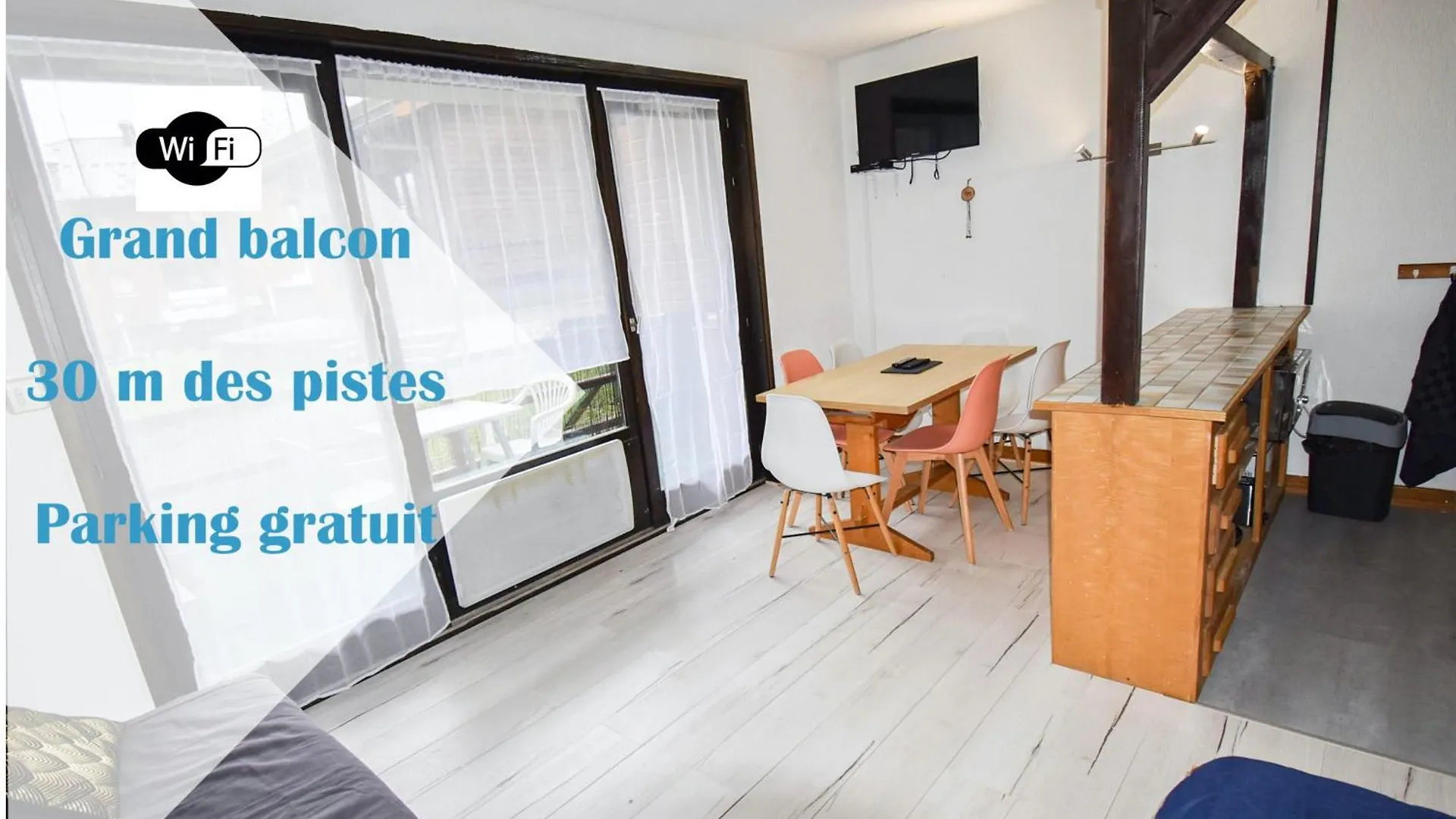 Relai S11 Grand et lumineux studio avec coin montagne 4-6 pers, 30m des pistes, grand balcon, DRAPS NON COMPRIS Saint-Jean-dʼAulps
